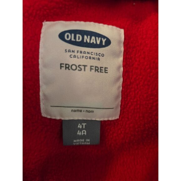 Old Navy Toddler Frost Free Puffer Vest 4T Red Polyester Winter - Picture 4 of 7